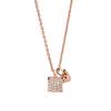 Fashion Crystal Cube Necklace Women Necklace Rose-Gold EGS3084221