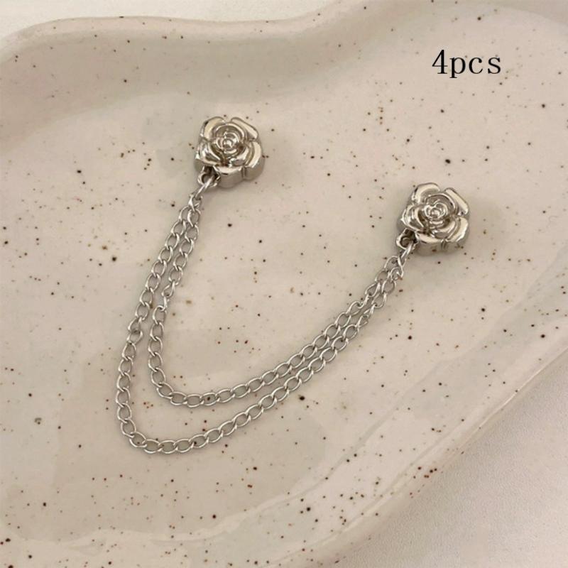 

4 шт. Магнітна застібка-ланцюжок - Регульована магнітна застібка для одягу, підходить для штанів, суконь, курток - Одяг A2