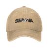 Vintage Ayrton Senna Baseball Cap Distressed Denim Snapback Cap John Player Team Car Helmet Outdoor Travel Soft Caps Hat