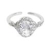 Bouquet Diamond Ring Light Luxury Pigeon Egg Zir*****Pen Ring Femininity Row Diamond Stack Wearing Bamboo High Sense Ring