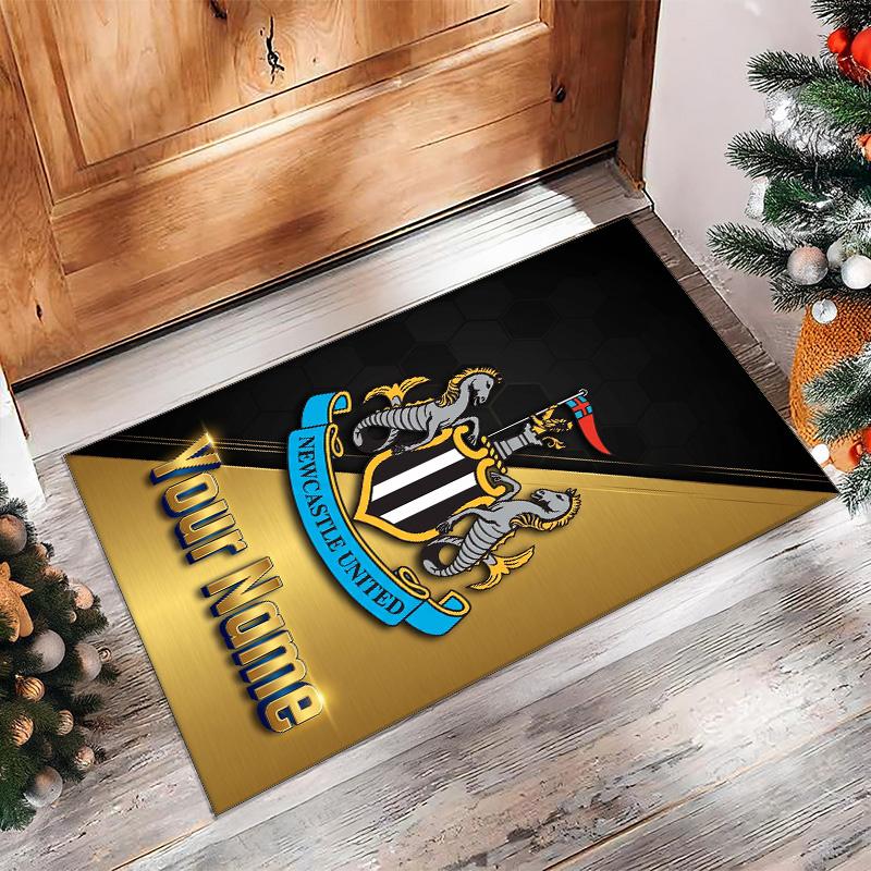 Newcastle United FC Printed Crystal Velvet Rug Non‑Slip Crystal Velvet Carpet For Sofa Bedroom Indoor Home Decoration