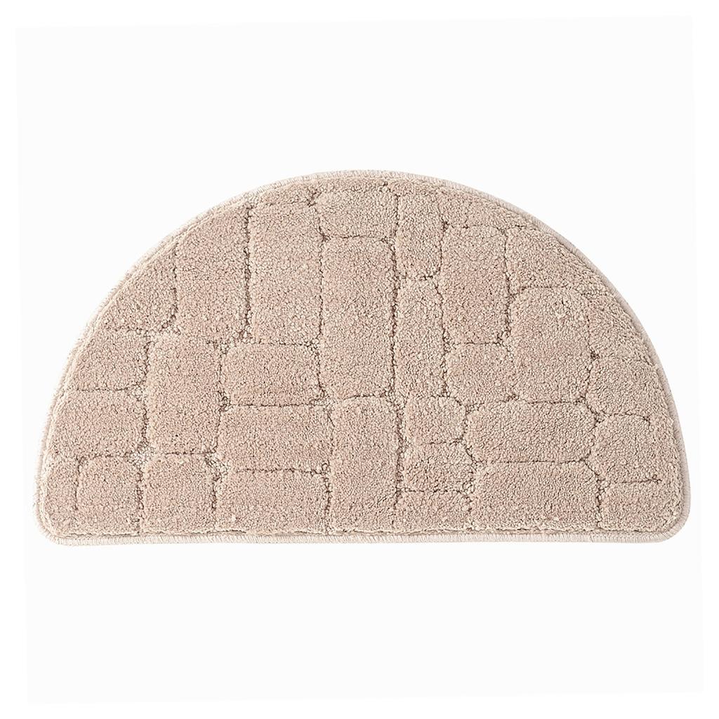 Ultrafine Fiber Absorbent Doormat Comfortable Semi Circle Solid Color Mat