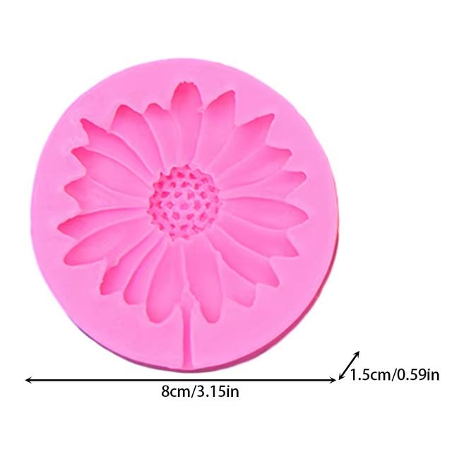 

Soft Silicone molds Jewelry Baking Casting DIY 3D Flower Shape Epoxy Resin Mold Daisy Soap Making Craft Candle Mould Home Decor розовый