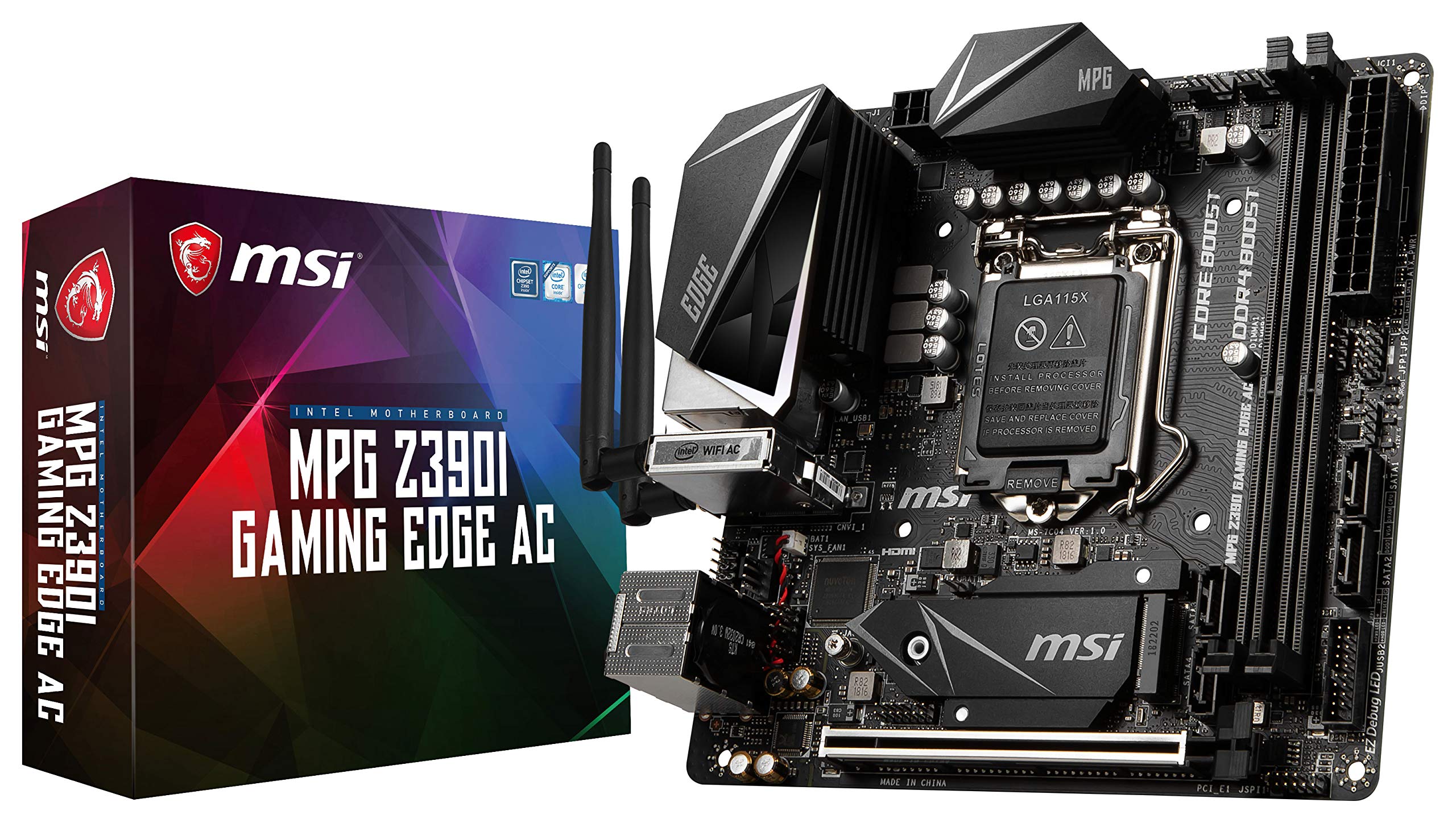 

MSI MPG Z390I Gaming Edge AC LGA1151 8th and 9th USB Gen 2 DDR4 HDMI DP Mini ITX Z390 Gaming Motherboard (Intel Gen) M.2 3.1 Wi-Fi