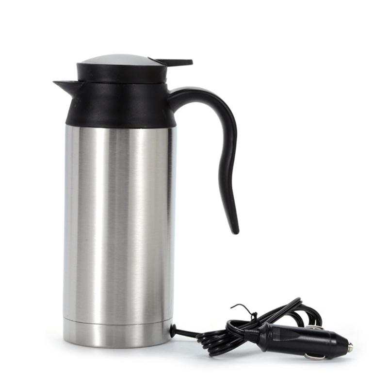 Stainless Steel Fast Boil, Portable Electric Hot Water Kettle for Tea and Coffee,750ml Car Electric Kettle Thermal Mug