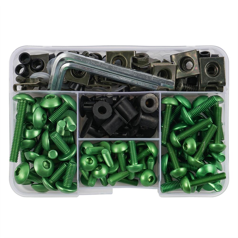 190PCS Universal Motorcycle Windscreen Fairing Bolts Kit for Kawasaki Ninja Suzuki GSXR SV650 SV1000 Honda Yamaha Aprilia Triump