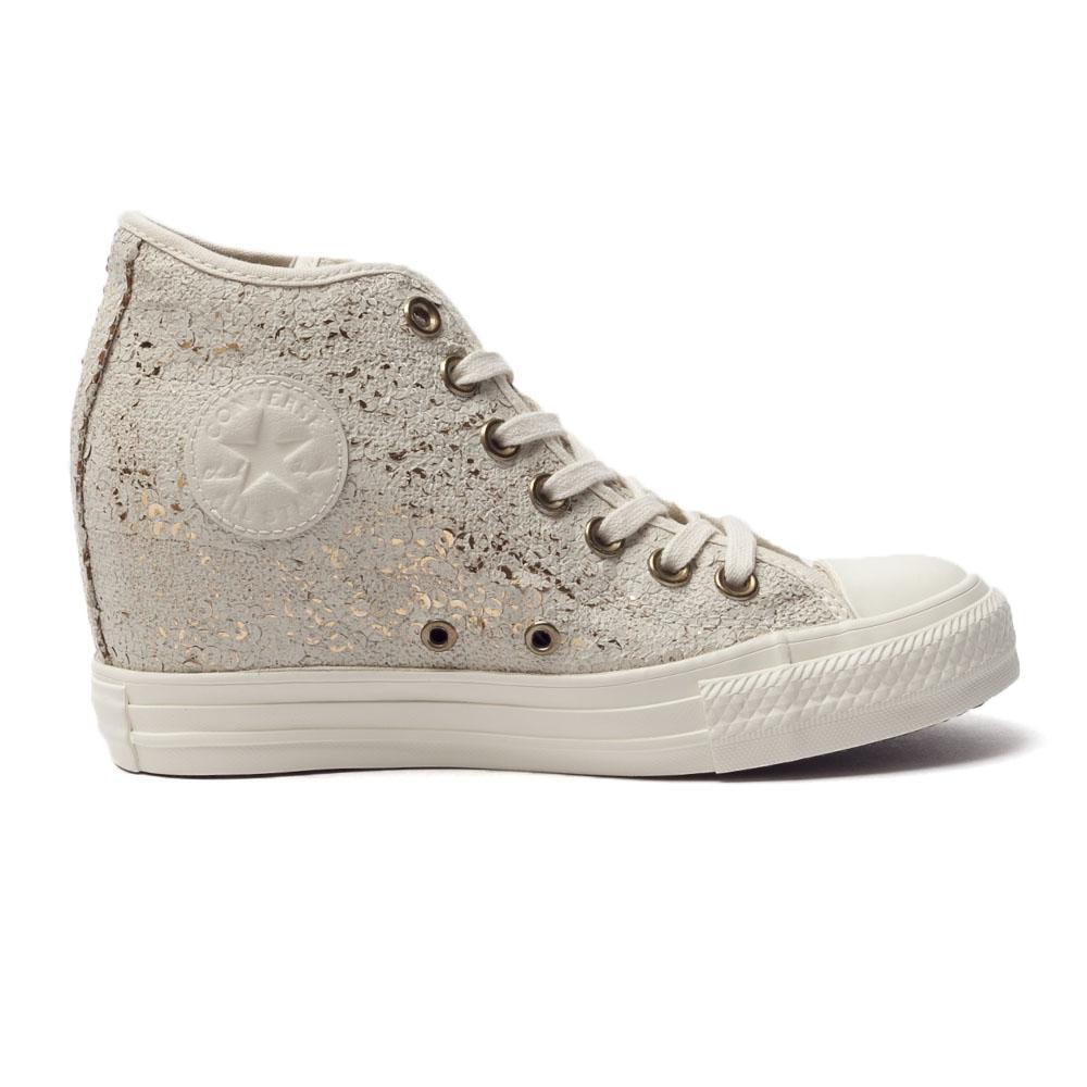Converse CHUCK TAYLOR High top Canvas Shoes Women's Beige 551556C