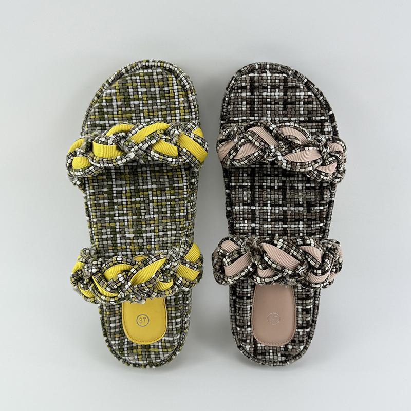 Fashion Multicolored Sandals House Slippers Platform Summer Women's Shoes Pantofle Slides Shale Female Beach Soft 2025 Sabot Mixed Color