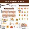Leaf Watercolor Maple Party Wall Stickers Set For Fall Thanksgiving Home Decor
