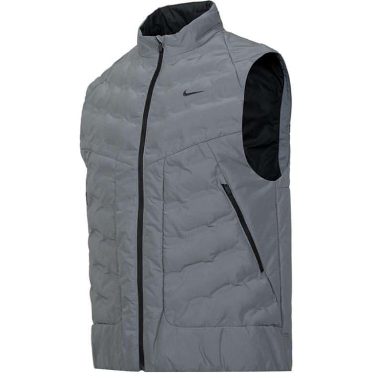 

Nike Мужской жилет для бега на открытом воздухе, ветрозащитный, повседневный, серый FZ1132-035 XXXXL