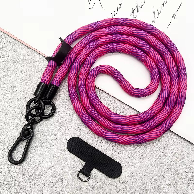 1pcs Universal 120CM Crossbody Lanyard Strap Chain For Phone Case Cover Sport Climbing Colorful Nylon Single Cord Rope