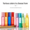 Matte Crystal White Glass Roll-on Essential Oil Bottle