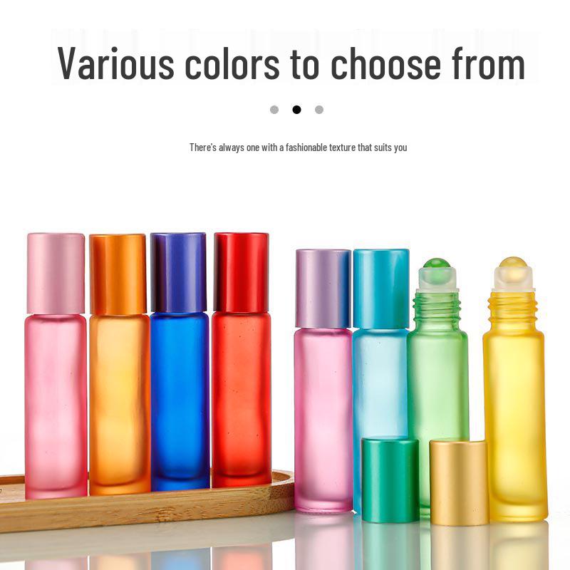 Matte Crystal White Glass Roll-on Essential Oil Bottle