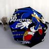 Custom Name Sonic Theme Automatic Umbrella, Lightweight & Portable, 8 Rib, Perfect for Outdoor Travel, Birthdays, Christmas, Gifts.