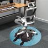1pc Otter Family Office Round Area Rug, Indoor Mat Suitable For Office, Under Office Chairs Bedroom Living Room Home Decor, Room Deco
