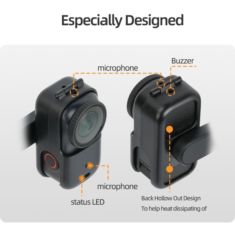 ABS Camera Bracket Holder for Action Cameras Offering Secure Cold Shoe Base Enhances Stability During Recording