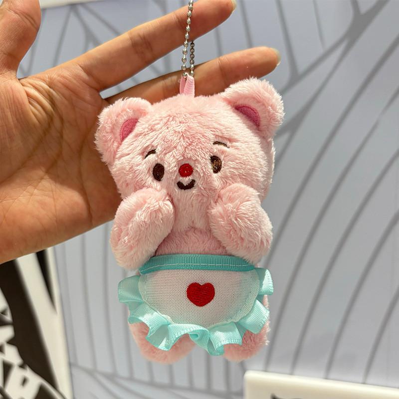 Lovely Cartoon Butter Bear Plush Keychain For Kids Soft And Cuddly Stuffed Animal With Choices Colorful