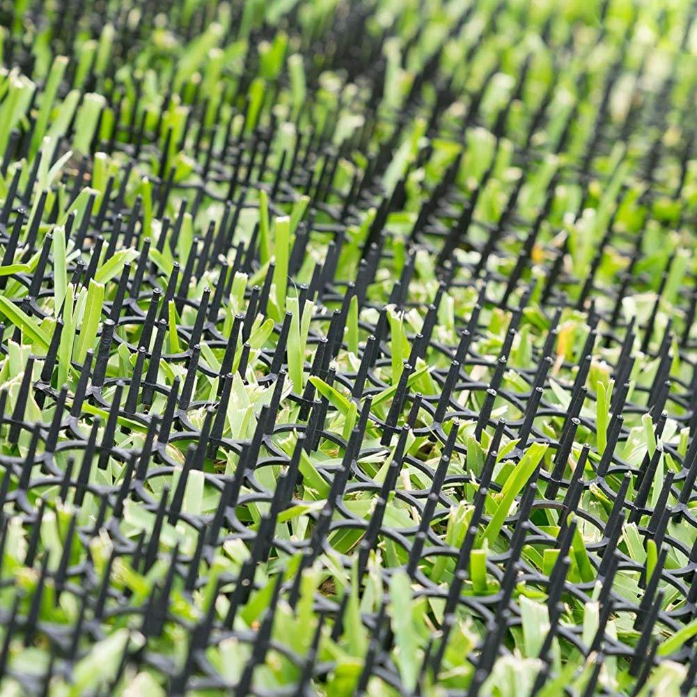 10Pcs 13cmx49cm Garden Prickle Strip Dig Stop Cat Repellent Deterrent Mat Spike Portable Anti-Cat Dog Outdoor Garden Staples Pegs