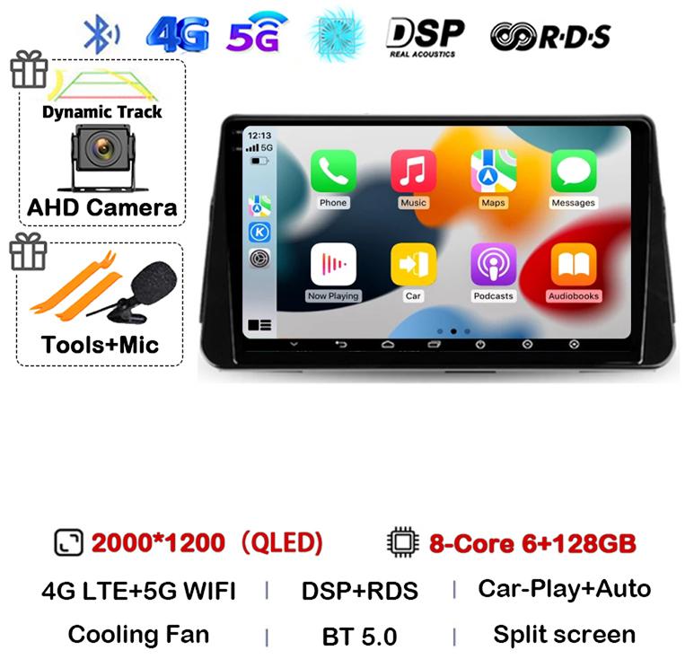 Android 14 Carplay Auto Car Radio For Nissan Kicks P15 2017-2021 Multimedia Video Player Navigation GPS Stereo Head Unit 2din 4G