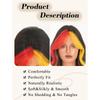 Colorful Highlighted Long Curly Wig 28 Inch Black Red Gold Curtain Bangs Festival Party Synthetic Full Cap Wig for Women