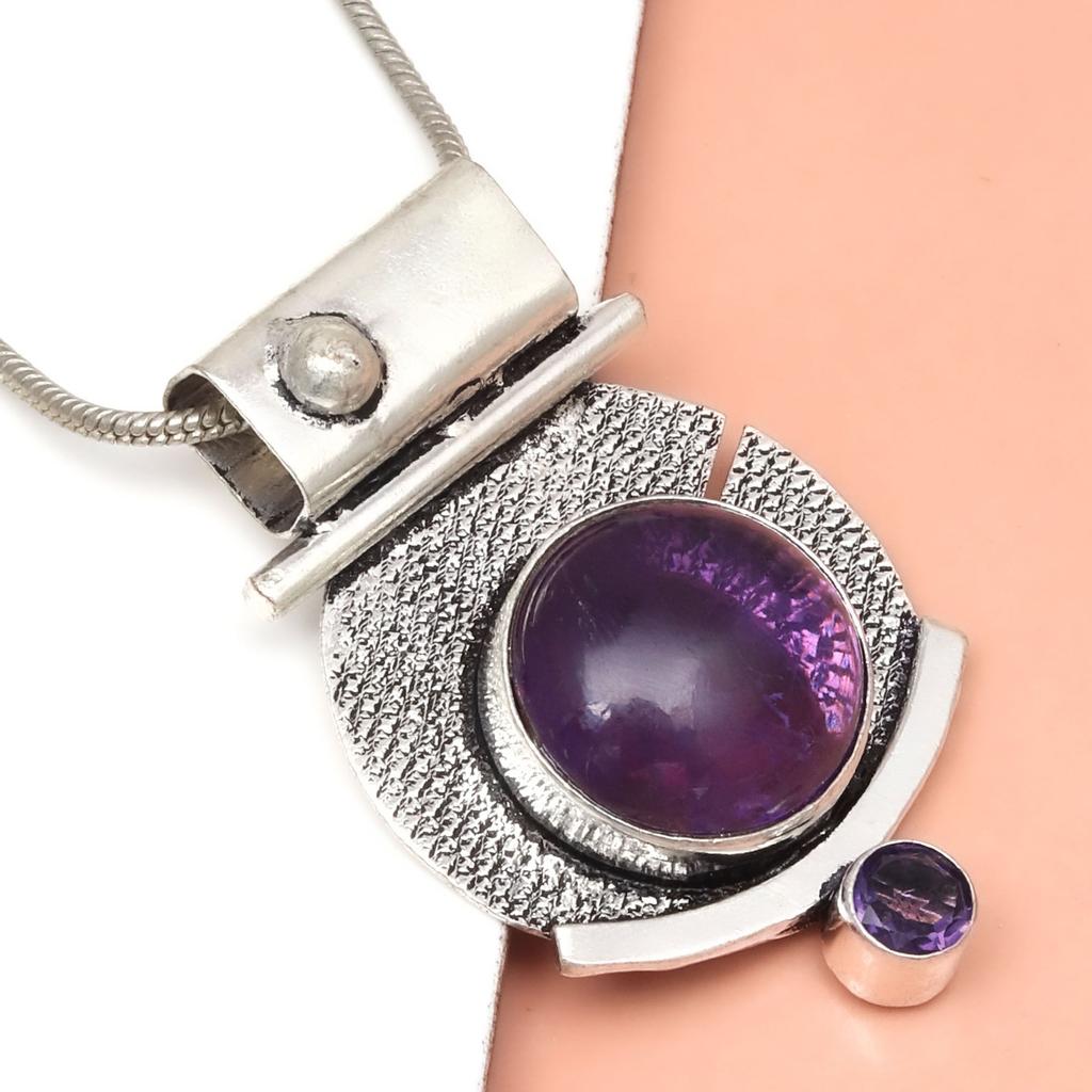 Set Amethyst Pendant Earrings   Earring Necklace Gifted