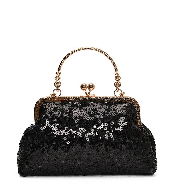 Fashion Shiny Sequins Shoulder Bag Luxury Handbag Evening Small Purse Clutch Bag Banquet Chain Bag Girls