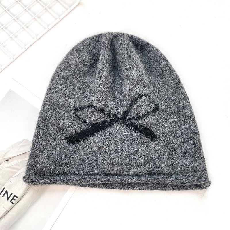 Dui Dui Hat Women's Autumn and Winter Warm Ear Protection Knitted Hat Korean Style Large Head Circumference Wool Hat