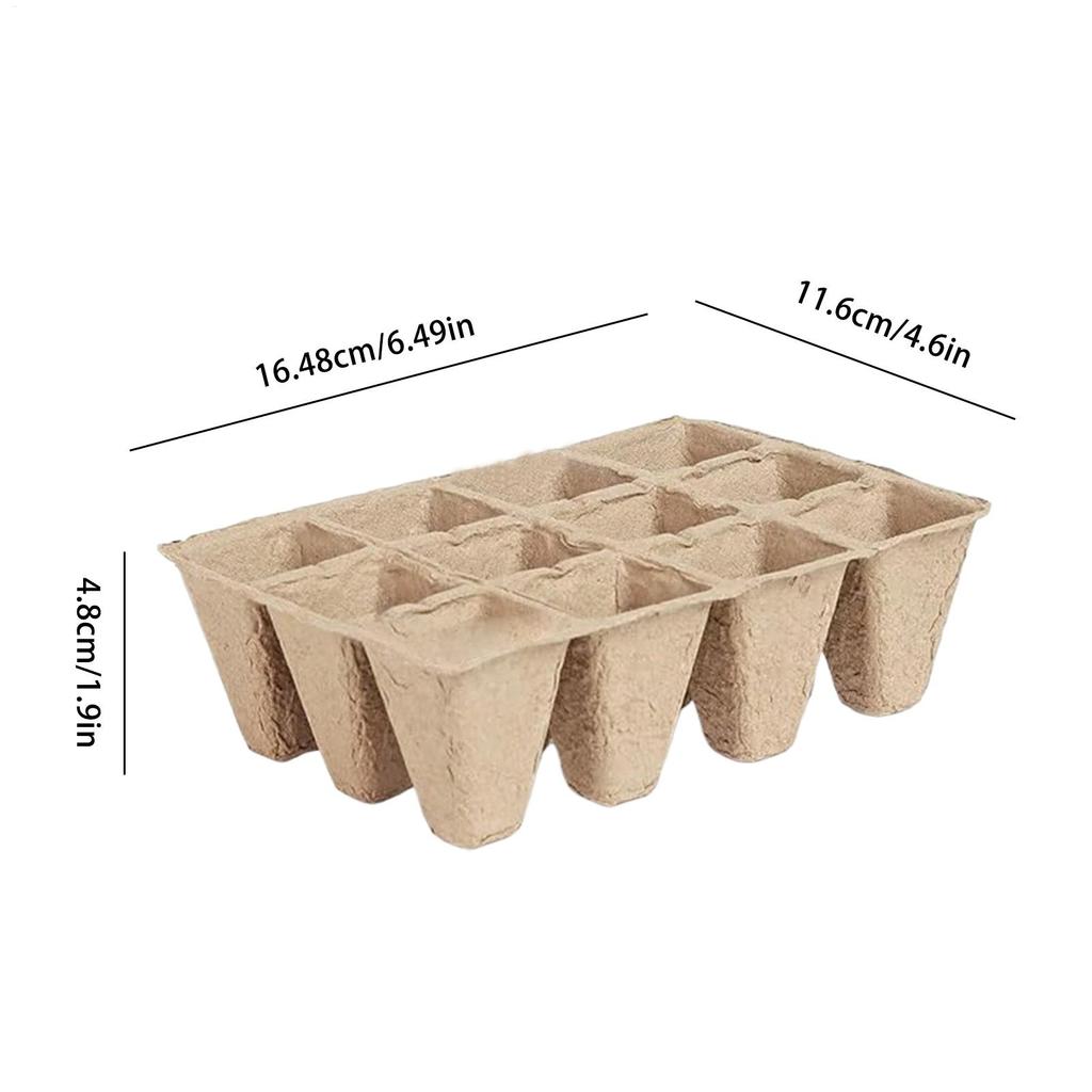 Seedling Tray 24 Pieces Square Organic Growing Starter Kit Seedling Starting Trays For Windowsill Indoor House Vegetable Flower