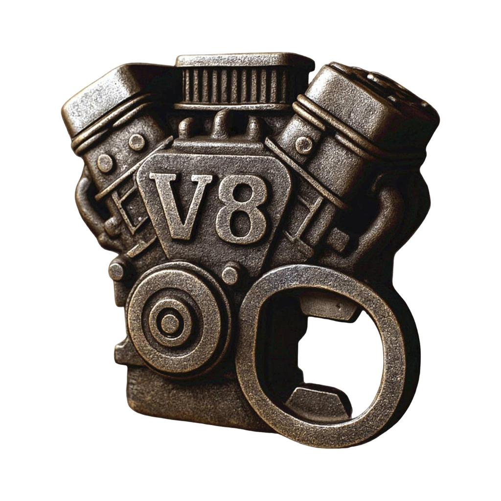 V8 Engine Bottle Opener, Retro Mechanical Punk Beer Bottle Opener, Unique Handmade Engine Metal Opener, Gift For Car Enthusiasts, Mechanics