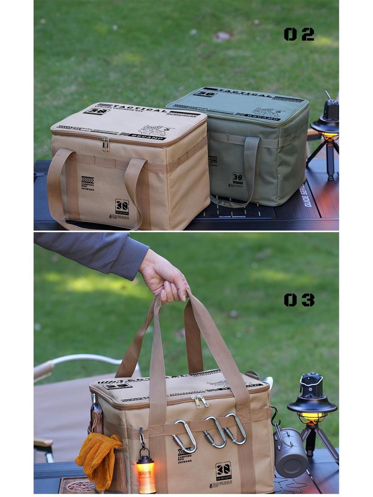 Large Outdoor Tactical Cookware & Gas Tank Storage Bag for Camping & Picnics