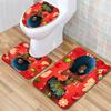 African Women'S Bathroom Floor Mat Three-Piece Bathroom Carpet Toilet Mat Set Doormat Bathroom Non-Slip Mat