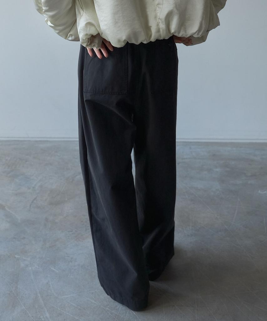 Letual Cotton Pleated Wide Pants