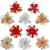 Artificial Flowers Christmas Decor Xmas Tree Ornaments For Home Decor Fake Flower Navidad New Year  Party Supplies