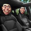 2PCS 2 Pcs Set Car Seat Headrest Protector 2D Printed Auto Head Rest Cover  Car Interior Decoration
