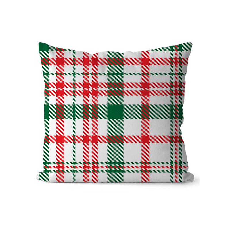 Christmas pattern square polyester pillowcase, sofa living room decorative cushion cover, bedroom bedside pillow cover