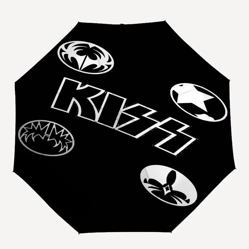 

1pc KISS Automatic Open Close Umbrella Windproof Canopy, Automatic Open Close Button10204