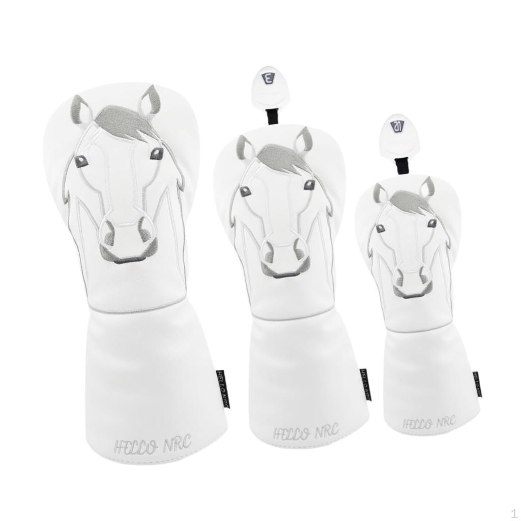 3 Pack Golf Wood Headcovers for Club