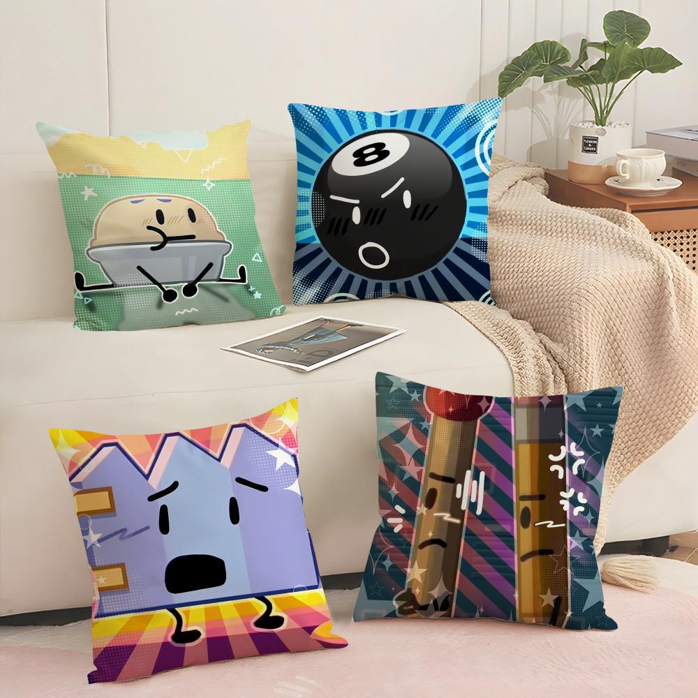 Battle For D-Dream Island Cushion Cover Soft Short Plush Pillow Cover Smooth Cozy Texture Aesthetic Cushion Case Home Decor