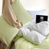 3pcs Skin Friendly 100% Cotton Duvet Cover Set Soft Comfortable Bed Sets Customizable Sizes Solid Color Comforter Cover No Sheet