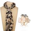 Fashion Flowers Brooch Scarf Buckle Bouquet  Crystal Rhinestone Scarf Clips for Women Jewelry