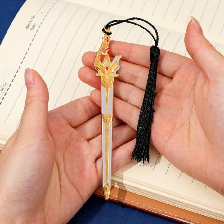 Swords Design Alloy Bookmarks With Decorative Tassels Martial Arts Inspired Metal Lightweight Book Marker