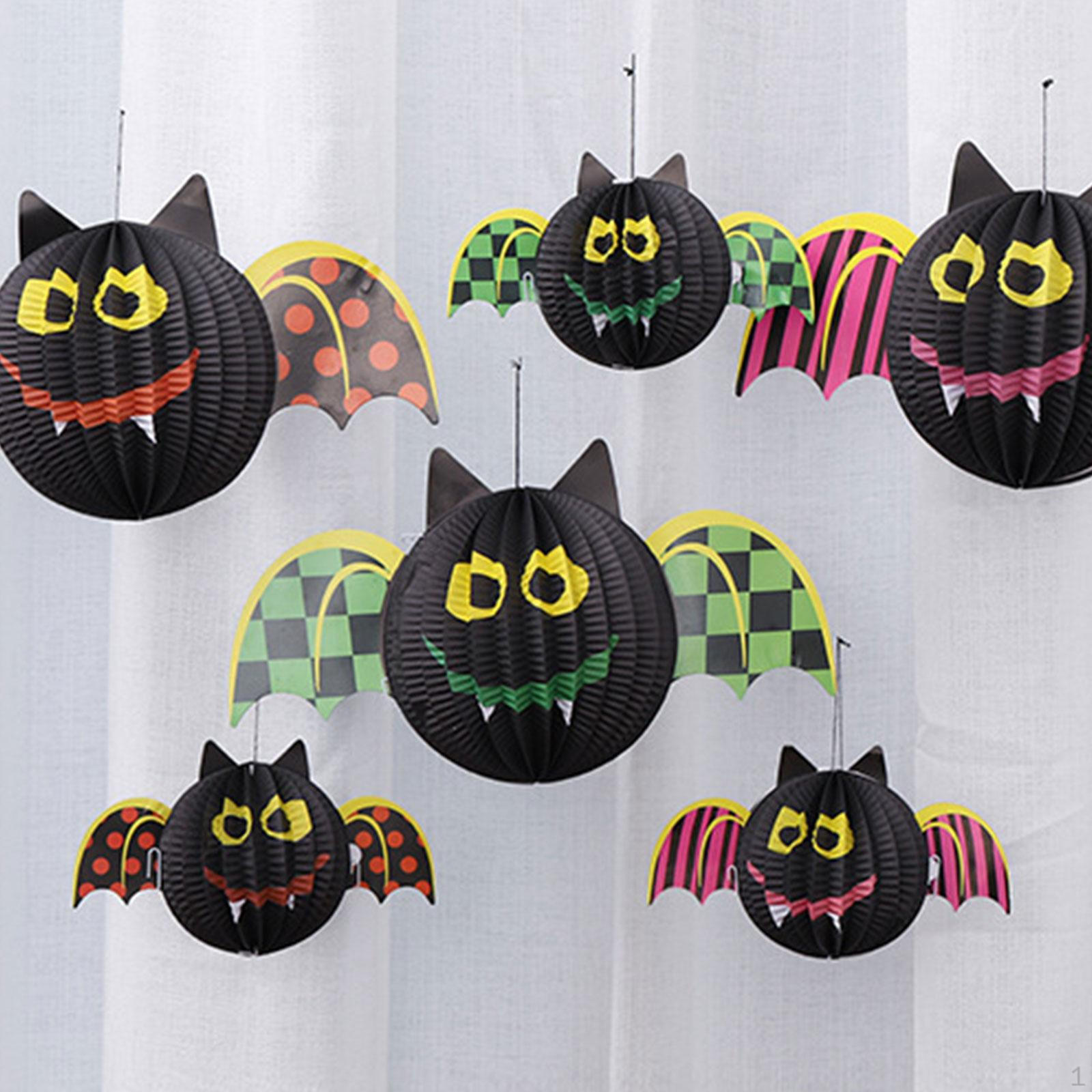 

3 шт. Хэллоуин бумажный фонарь подвесное украшение для наружных внутренних дверей стен Bats