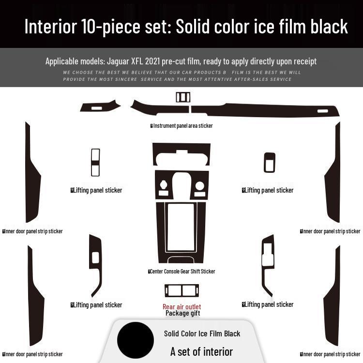 Jaguar XFL 2021 Interior Carbon Fiber Anti-Kick Sticker - Damage-Free Replacement
