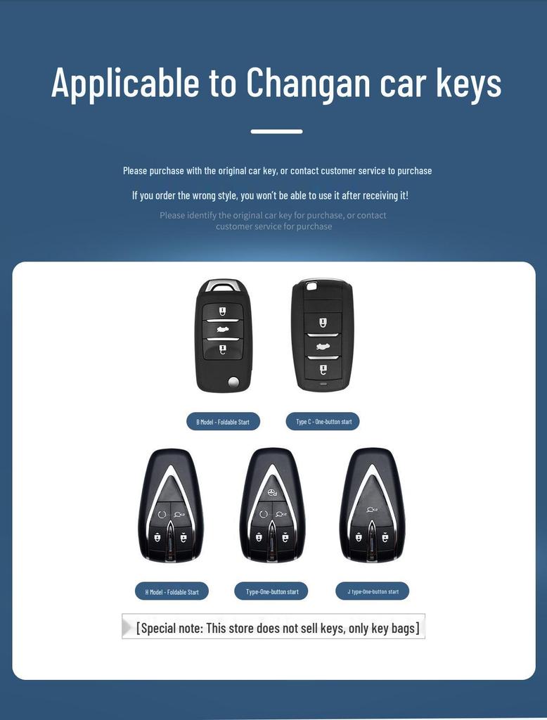 Changan Car Key Cover for Yidong, CS75/CS35/CS55PLUS, Oushang X5/X7, UNI-TK, Ruicheng CC