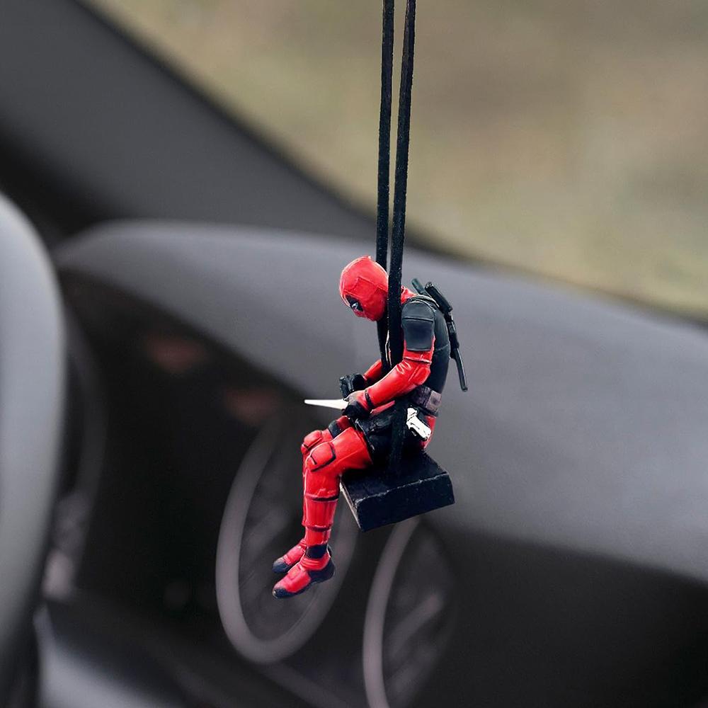 Deadpool Car Swinging Cute Ornament Rear View Mirror Decorations Accessories