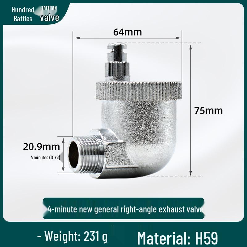 Válvula Automática de Purga de Aire de Latón para Tuberías de Agua y Sistemas HVAC - Válvula de Purga/Liberación 1/2", 3/4", 1"