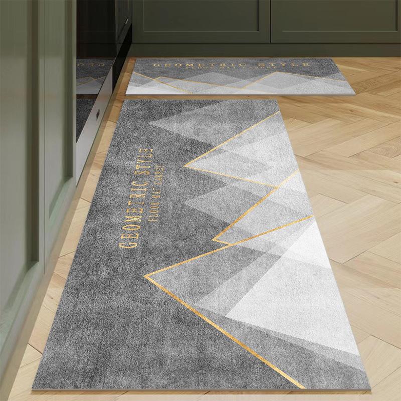 Anti Fatigue Kitchen Rugs, OneHouse Marble Print Waterproof Non-Slip Thick Cushioned Kitchen Mat Heavy Duty Comfort Standing Mat for Kitchen