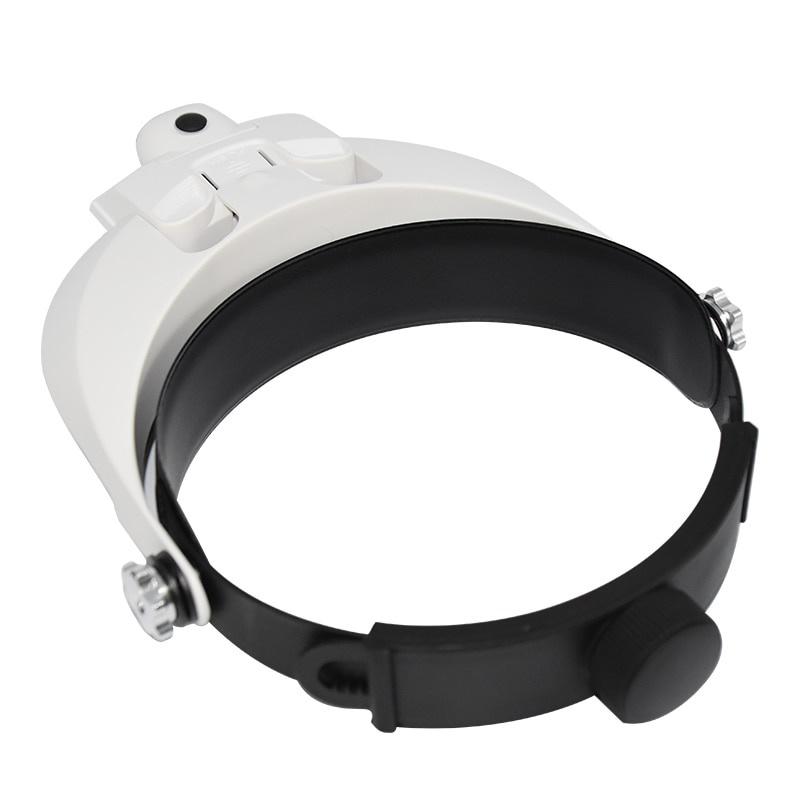 Forstørrelsesglass med hodebånd med LED-lampeforstørrelsesglass for birøktutstyr 1.0-6.0X Multiple forstørrelsesspeil med 5 linse