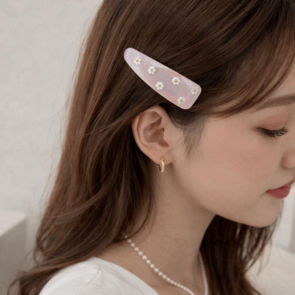 Colorful Sweet Barrettes Vintage Cute Duckbill Clip Fashion Flower Hair Clip Headdress