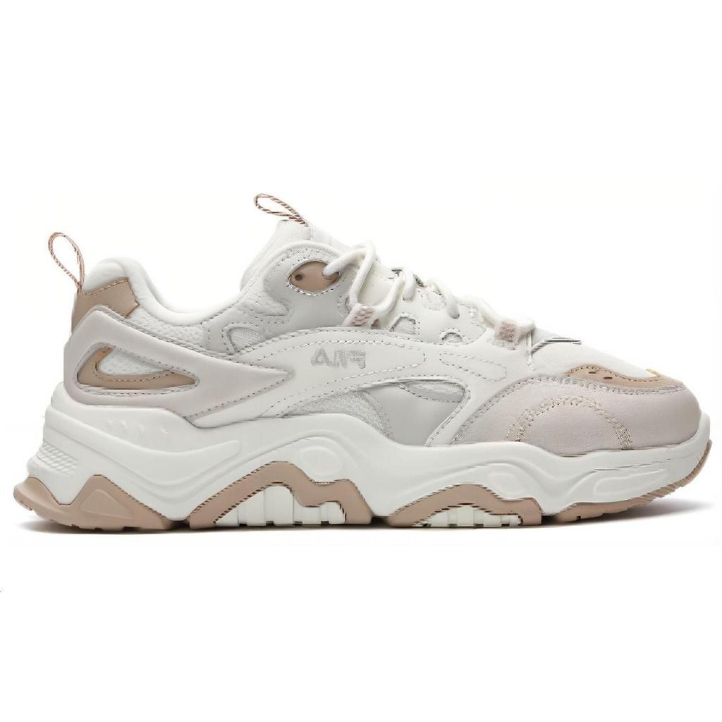 Fila Collina Textile, Synthetic Leather Comfortable Abrasion Resistant Low Top Casual Shoes Women's Beige F12W312117GMA